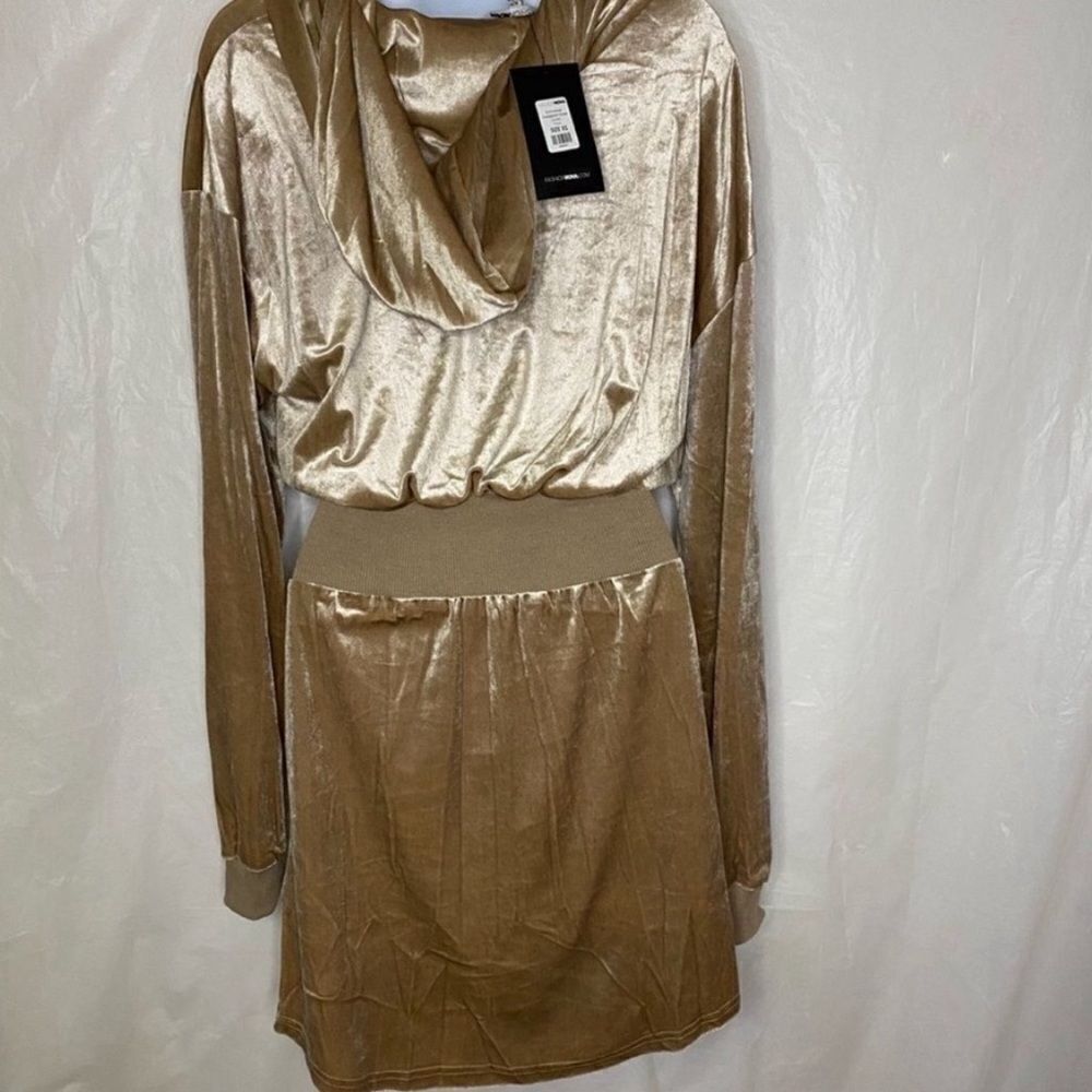 Fashion Nova Velvet Sweatshirt Dress Size XS - Picture 2 of 6